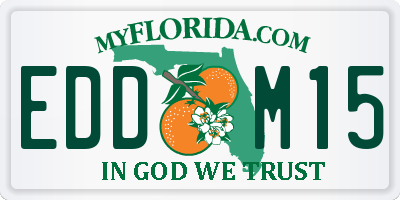 FL license plate EDDM15