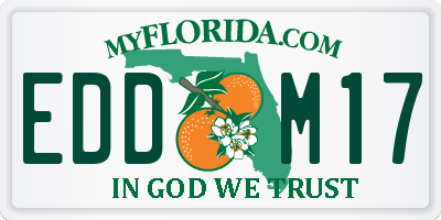 FL license plate EDDM17