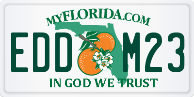 FL license plate EDDM23