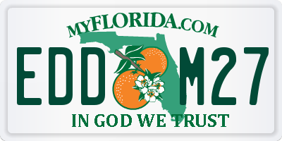 FL license plate EDDM27