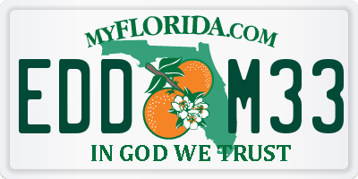 FL license plate EDDM33