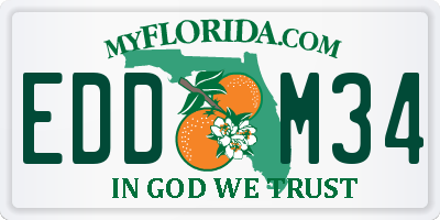 FL license plate EDDM34