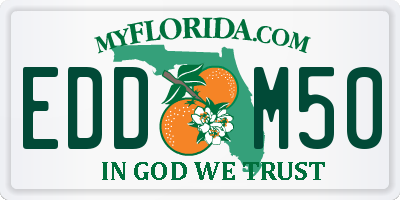 FL license plate EDDM50