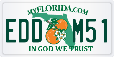 FL license plate EDDM51