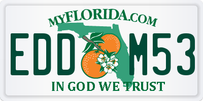 FL license plate EDDM53