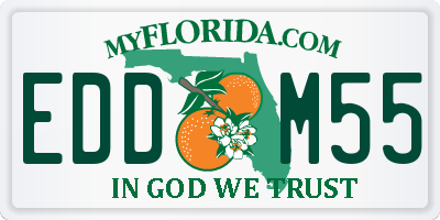 FL license plate EDDM55