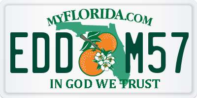 FL license plate EDDM57