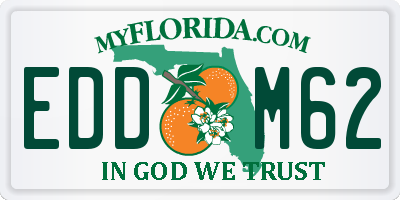 FL license plate EDDM62
