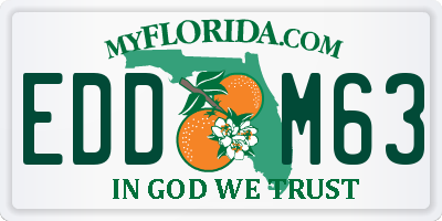 FL license plate EDDM63