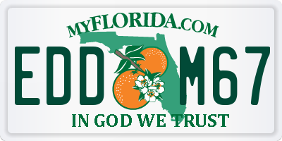 FL license plate EDDM67