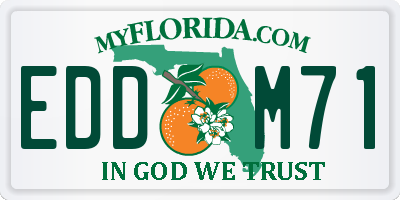 FL license plate EDDM71