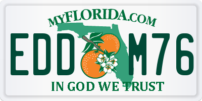 FL license plate EDDM76