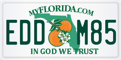 FL license plate EDDM85