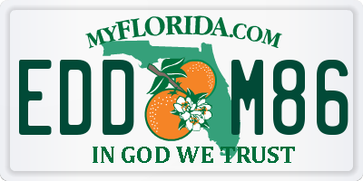 FL license plate EDDM86