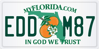FL license plate EDDM87