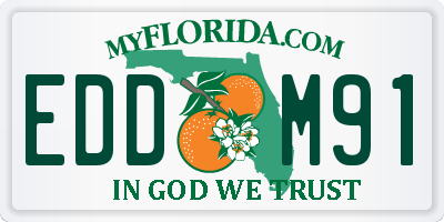 FL license plate EDDM91