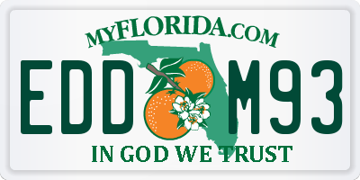 FL license plate EDDM93