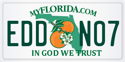 FL license plate EDDN07