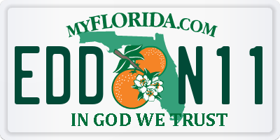FL license plate EDDN11