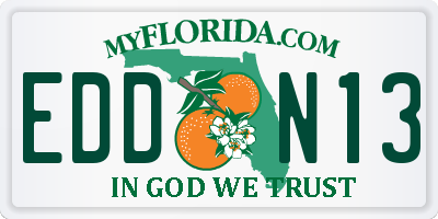 FL license plate EDDN13