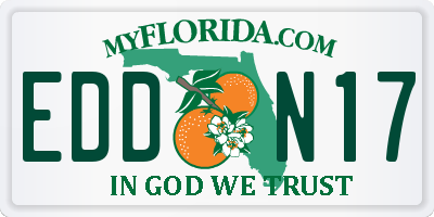 FL license plate EDDN17