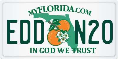 FL license plate EDDN20