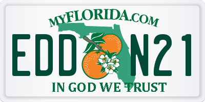 FL license plate EDDN21