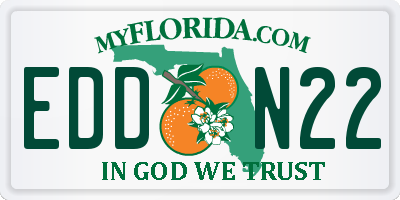 FL license plate EDDN22