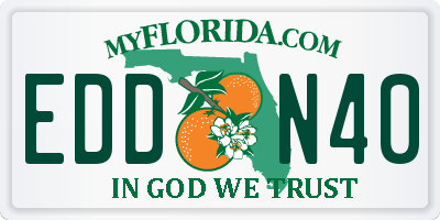 FL license plate EDDN40