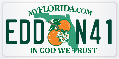 FL license plate EDDN41
