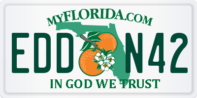 FL license plate EDDN42