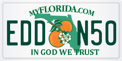 FL license plate EDDN50