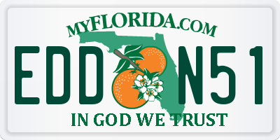 FL license plate EDDN51