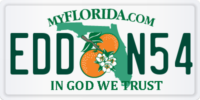 FL license plate EDDN54