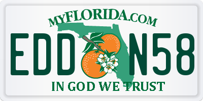 FL license plate EDDN58