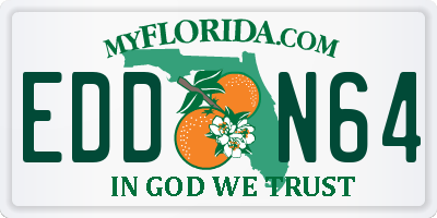 FL license plate EDDN64