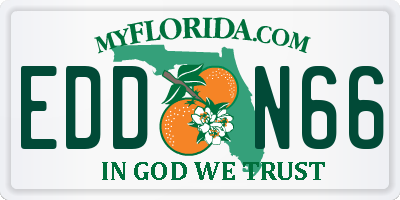 FL license plate EDDN66