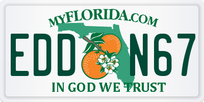 FL license plate EDDN67