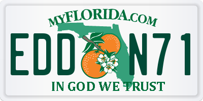 FL license plate EDDN71
