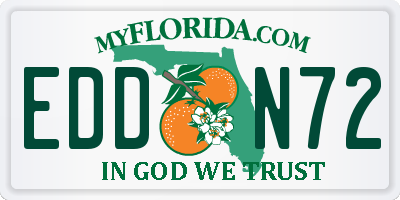 FL license plate EDDN72