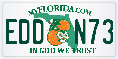 FL license plate EDDN73
