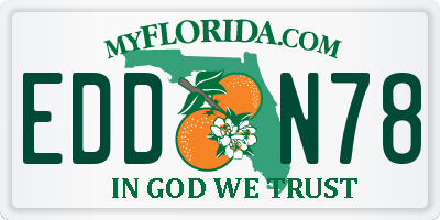 FL license plate EDDN78