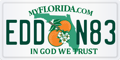 FL license plate EDDN83