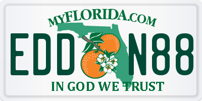 FL license plate EDDN88