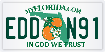 FL license plate EDDN91