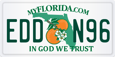 FL license plate EDDN96