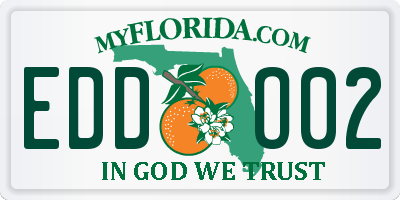 FL license plate EDDO02