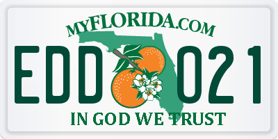 FL license plate EDDO21