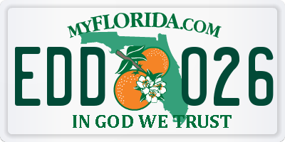 FL license plate EDDO26