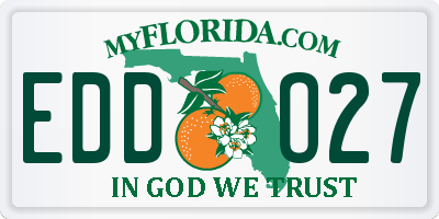 FL license plate EDDO27